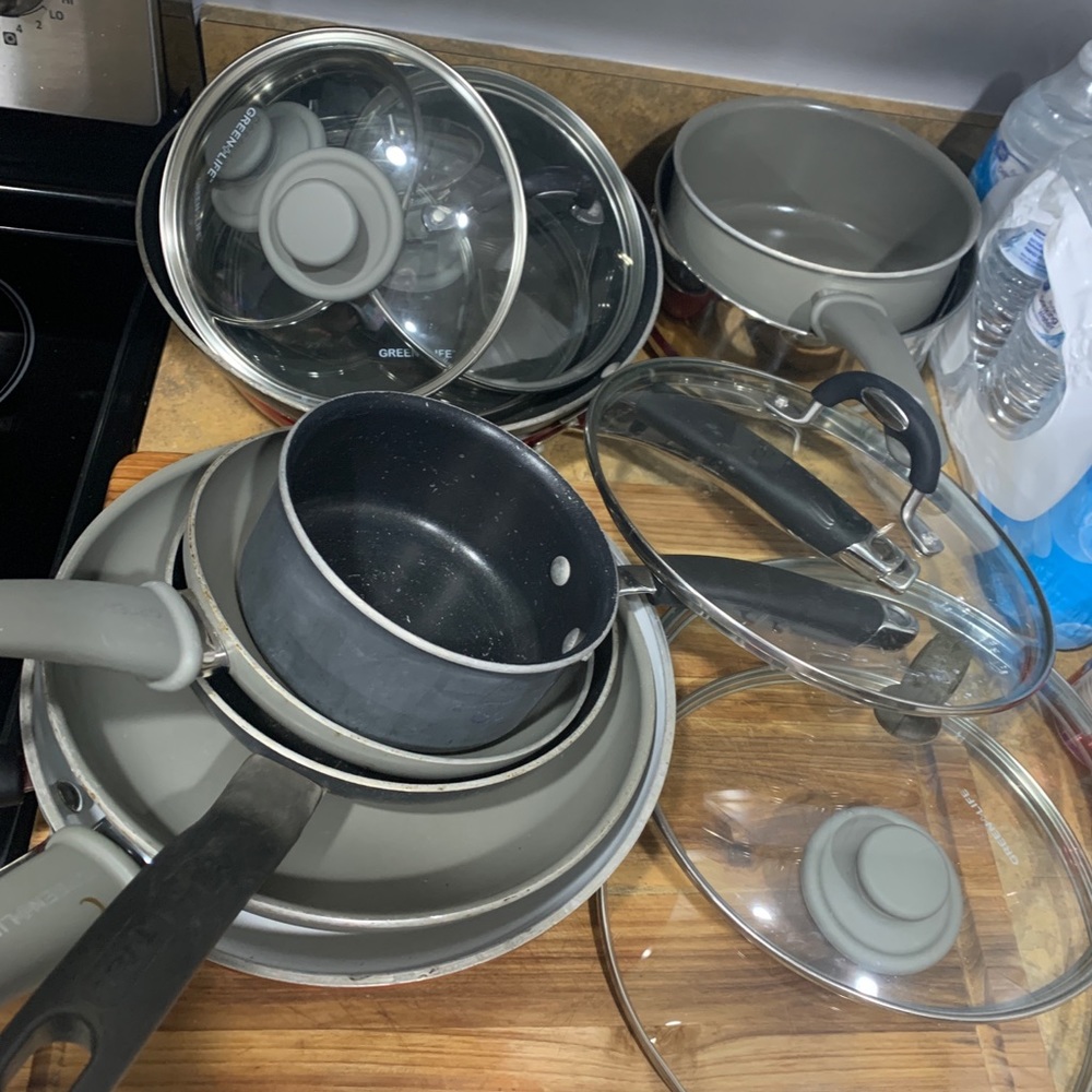 20 pots pans lids set